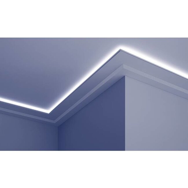 Tesori Polyurethane LED moulding for indirect lighting, KF707 (179 x 45 mm), length 2 m