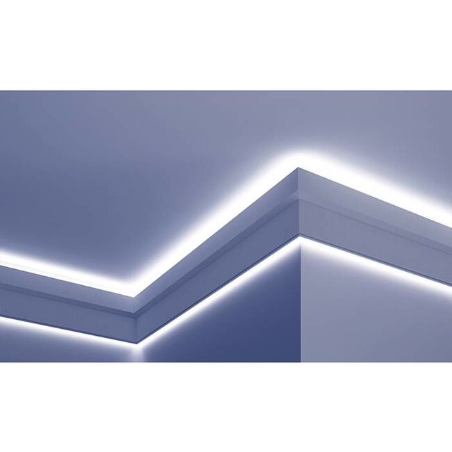 Tesori Polyurethaan - LED sierlijst voor indirecte verlichting, KF707 (179 x 45 mm), lengte 2 m