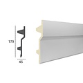 Tesori Polyurethaan - LED sierlijst voor indirecte verlichting, KF707 (179 x 45 mm), lengte 2 m