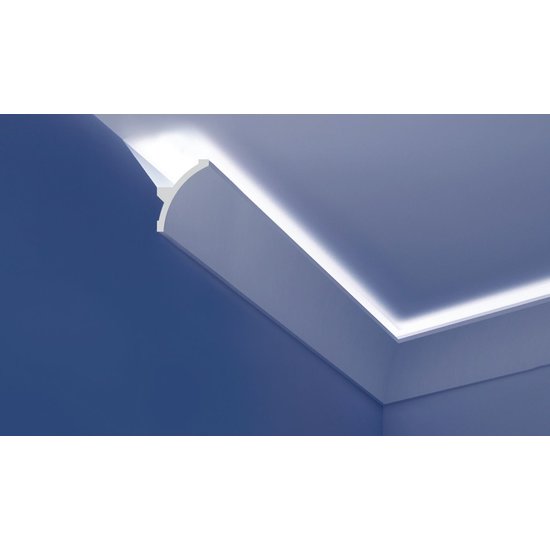Tesori Polyurethaan - LED sierlijst voor indirecte verlichting, KF708 (140 x 106 mm), lengte 2 m