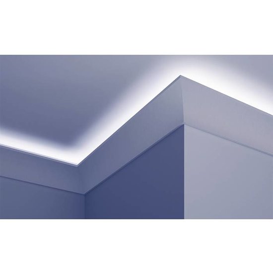Tesori Polyurethaan - LED sierlijst voor indirecte verlichting, KF708 (140 x 106 mm), lengte 2 m
