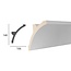 Tesori Polyurethane LED moulding for indirect lighting, KF708 (140 x 106 mm), length 2 m
