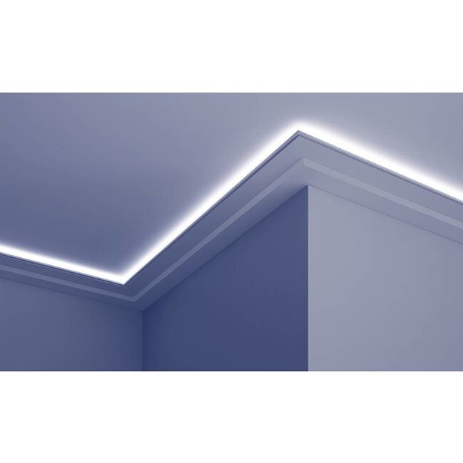 Tesori Polyurethaan - LED sierlijst voor indirecte verlichting, KF709 (150 x 40 mm), lengte 2 m