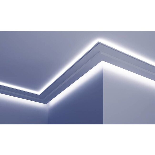 Tesori Polyurethane LED moulding for indirect lighting, KF709 (150 x 40 mm), length 2 m