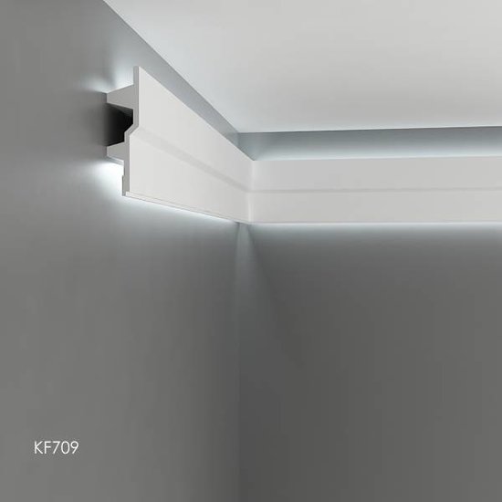 Tesori Polyurethaan - LED sierlijst voor indirecte verlichting, KF709 (150 x 40 mm), lengte 2 m