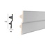 Tesori Polyurethaan - LED sierlijst voor indirecte verlichting, KF709 (150 x 40 mm), lengte 2 m
