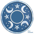 Grand Decor Rozet MOON AND STARS diameter 46,0 cm babykamer / kinderkamer