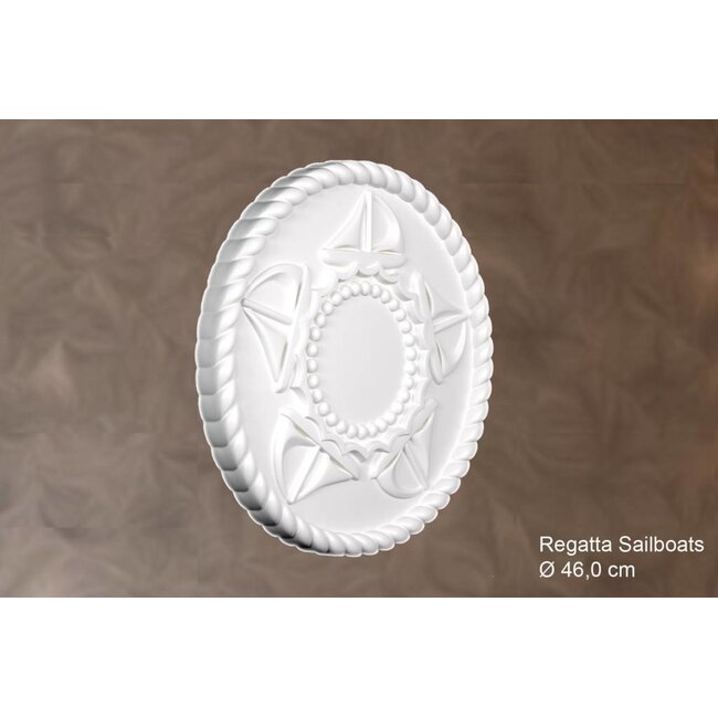 Grand Decor Rozet REGATTA SAILBOATS diameter 46,0 cm babykamer / kinderkamer