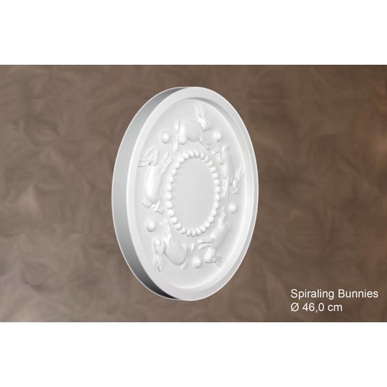 Grand Decor Rozet SPIRALING BUNNIES diameter 46,0 cm babykamer / kinderkamer
