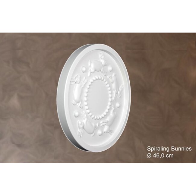 Grand Decor Rozet SPIRALING BUNNIES diameter 46,0 cm babykamer / kinderkamer