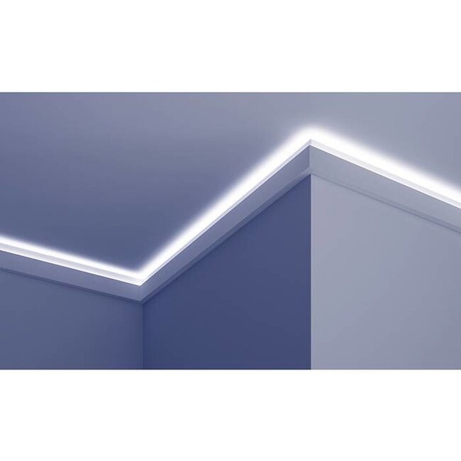 Tesori Polyurethane LED moulding for indirect lighting, KF501 (62 x 25 mm), length 2 m
