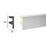 Tesori Polyurethaan - LED sierlijst voor indirecte verlichting, KF501 (62 x 25 mm), lengte 2 m