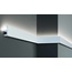Tesori Polyurethane LED moulding for indirect lighting, KF501 (62 x 25 mm), length 2 m