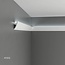 Tesori Polyurethane LED moulding for indirect lighting, KF502 (75 x 36 mm), length 2 m