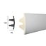 Tesori Polyurethaan - LED sierlijst voor indirecte verlichting, KF503 (100 x 45 mm), lengte 2 m