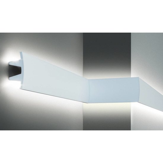 Tesori Polyurethaan - LED sierlijst voor indirecte verlichting, KF503 (100 x 45 mm), lengte 2 m