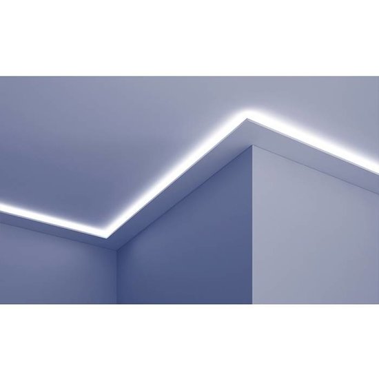 Tesori Polyurethaan - LED sierlijst voor indirecte verlichting, KF504 (102 x 25 mm), lengte 2 m