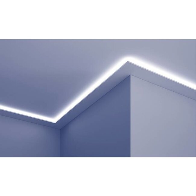 Tesori Polyurethane LED moulding for indirect lighting, KF504 (102 x 25 mm), length 2 m