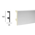 Tesori Polyurethaan - LED sierlijst voor indirecte verlichting, KF504 (102 x 25 mm), lengte 2 m
