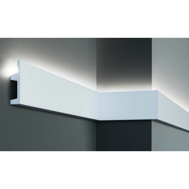 Tesori Polyurethaan - LED sierlijst voor indirecte verlichting, KF504 (102 x 25 mm), lengte 2 m