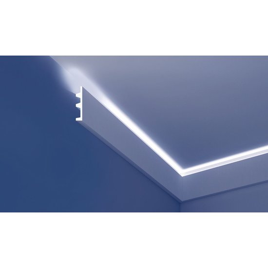 Tesori Polyurethaan - LED sierlijst voor indirecte verlichting, KF505 (142 x 25 mm), lengte 2 m