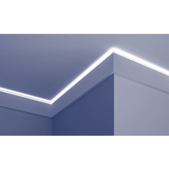 Tesori Polyurethaan - LED sierlijst voor indirecte verlichting, KF505 (142 x 25 mm), lengte 2 m