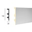 Tesori Polyurethaan - LED sierlijst voor indirecte verlichting, KF505 (142 x 25 mm), lengte 2 m