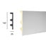 Tesori Polyurethane LED moulding for indirect lighting, KF505 (142 x 25 mm), length 2 m