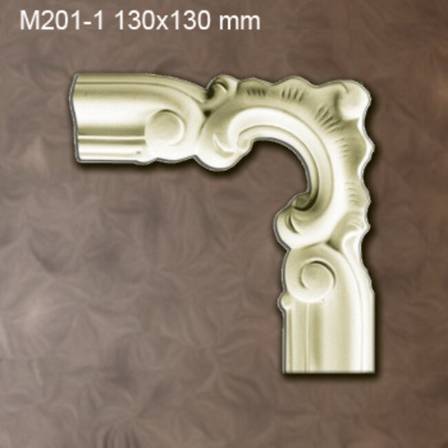 Grand Decor Corner pieces M201-1 (130 x 130 mm), polyurethane, set (4 corners)