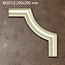 Grand Decor Corner pieces M201-2 (200 x 200 mm), polyurethane, set (4 corners)