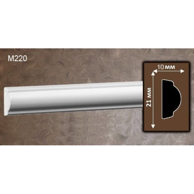 Grand Decor Panel moulding M220 (21 x 10 mm), polyurethane, length 2 m
