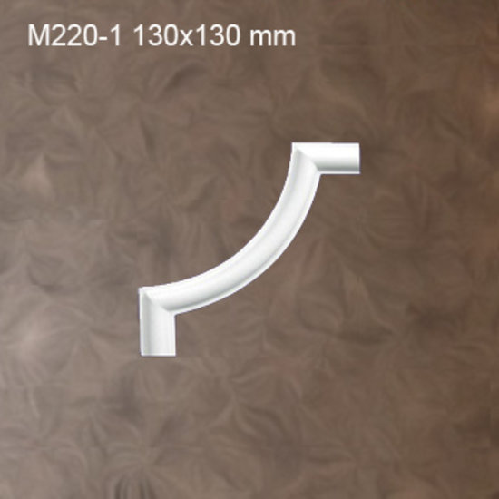 Grand Decor M220-1 hoekbochten (130 x 130 mm), polyurethaan, set (4 hoeken)