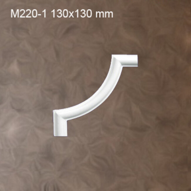 Grand Decor M220-1 hoekbochten (130 x 130 mm), polyurethaan, set (4 hoeken)