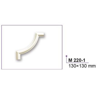 M220-1 hoekbochten (130 x 130 mm), polyurethaan, set (4 hoeken)