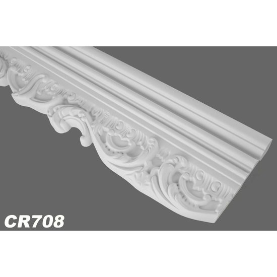 Grand Decor CR708 (138 x 40 mm), lengte 2 m, Polyurethaan stootvast