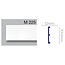 Grand Decor Flat skirting board M225 (100 x 12 mm), polyurethane, length 2 m