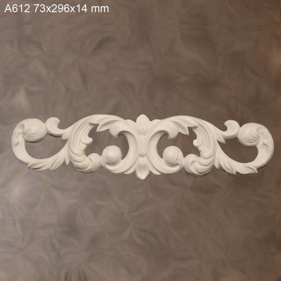 Grand Decor Ornament A612 (296 x 73 x 14 mm), polyurethaan
