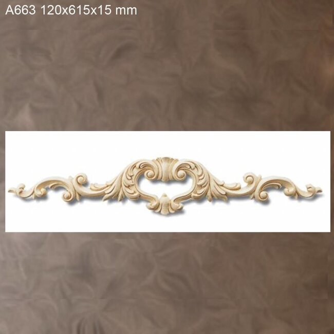 Grand Decor Ornament A663 (615 x 120 x 15 mm), polyurethaan