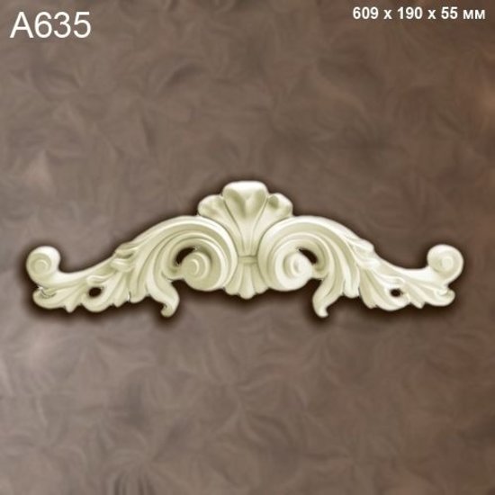Grand Decor Ornament A635 (609 x 190 x 55 mm), polyurethaan