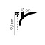 Mardom Decor Lighting Moulding QL011 (91 x 130 mm), length 2 m