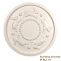 Grand Decor Rozet SPIRALING BUNNIES diameter 46,0 cm babykamer / kinderkamer