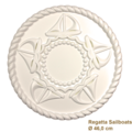 Grand Decor Rozet REGATTA SAILBOATS diameter 46,0 cm babykamer / kinderkamer