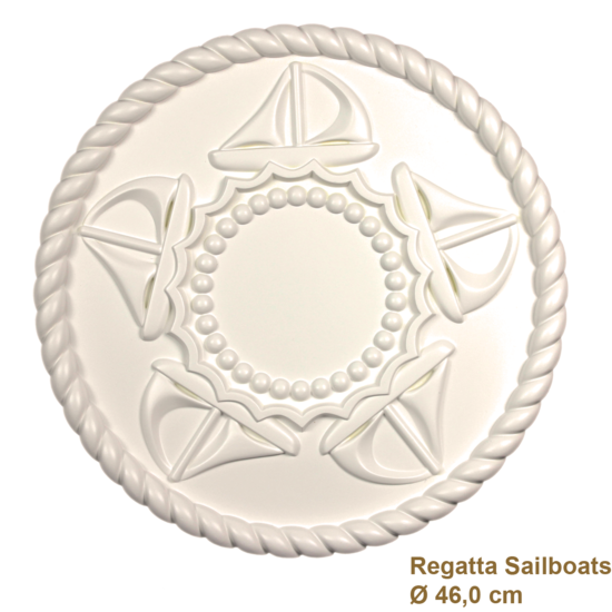 Grand Decor Rozet REGATTA SAILBOATS diameter 46,0 cm babykamer / kinderkamer