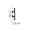Mardom Decor Lighting Moulding QL017 (100 x 25 mm), length 2 m