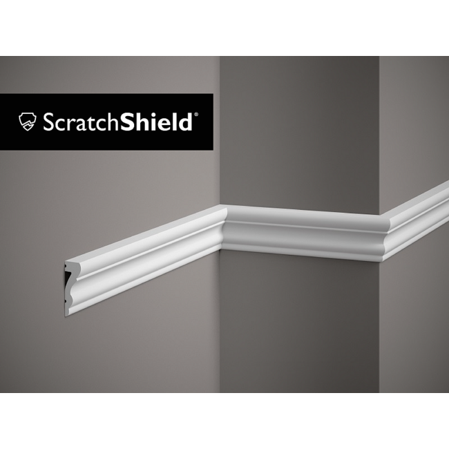 Skirting board MD314 (52 x 17 mm), HDPS, length 2 m