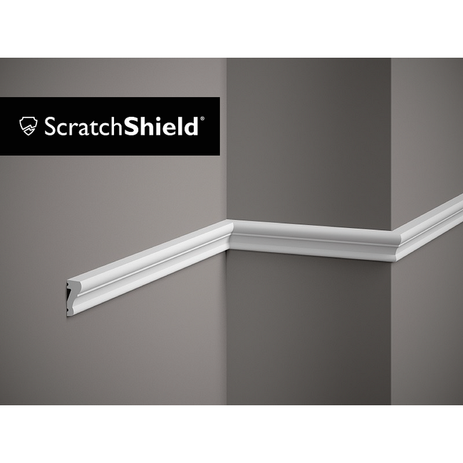 Skirting board MD318 (33 x 15 mm), HDPS, length 2 m
