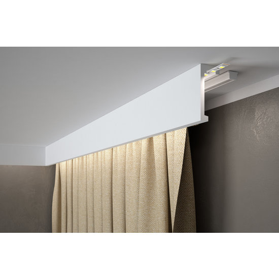 Mardom Decor Curtain Profile LED QL026 (100 x 41 mm), HDPS, lengte 2 m