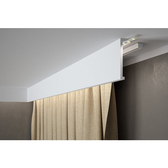 Mardom Decor Curtain Profile LED QL035 (120 x 40 mm), HDPS, length 2 m
