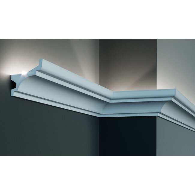 Grand Decor Polyurethaan - LED sierlijst voor indirecte verlichting, KF716 (79 x 80 mm), lengte 2 m