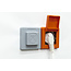 Orange KlikCap with lid for covering a wall socket, single model, per piece